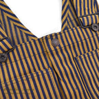 1940's DEADSTOCK PAYDAY WW2 BROWN EXPRESS STRIPED OVERALL / HIGH BACK ... W36/L30