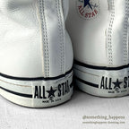 1990's DEADSTOCK CONVERSE ALL STAR HI / WHITE GLOVE LEATHER ... US8