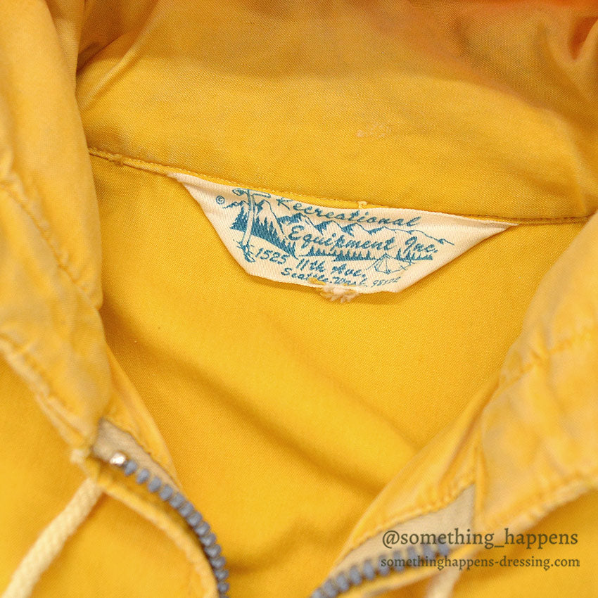 1960's REI ALPINE PATROL VENTILE PARKA / YELLOW...