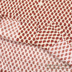 1960's KEY WEST PAISLEY-LIKE PATTERN SHIRT / RED... M