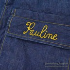 1960's~ Am. Legion Aux. Unit195 EMBROIDERY DENIM BAG ...
