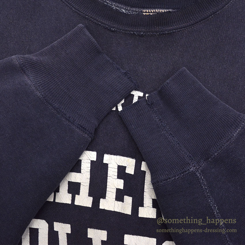 ~1970's CHAMPION PROPERTY OF AMHERST COLLEGE REVERSE WEAVE SWEAT SHIRT / NAVY ... XL