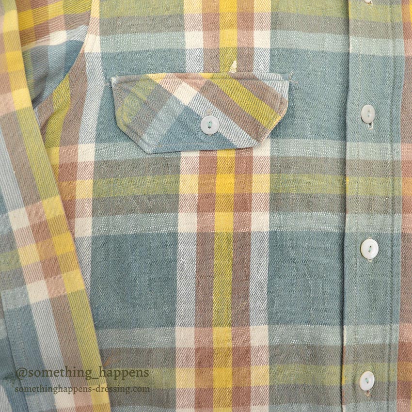 1950's PILGRIM HEAVY FLANNEL SHIRT / PERFECT COLOR COMBO...