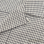 1950's BLACK / WHITE PLAID PULLOVER RAYON SHIRT...