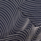 1990's ANDAZIA KILLER WAVE PATTERN ART T-SHIRT / NAVY ... L