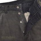 1930's BLACK FRISCO PANTS BACKLE BACK / HEAVY COTTON... W31/L29