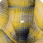 1940's~ YELLOW / BLACK PLAID DOUBLE MACKINAW WOOL JACKET / VERY RARE COLOR ...