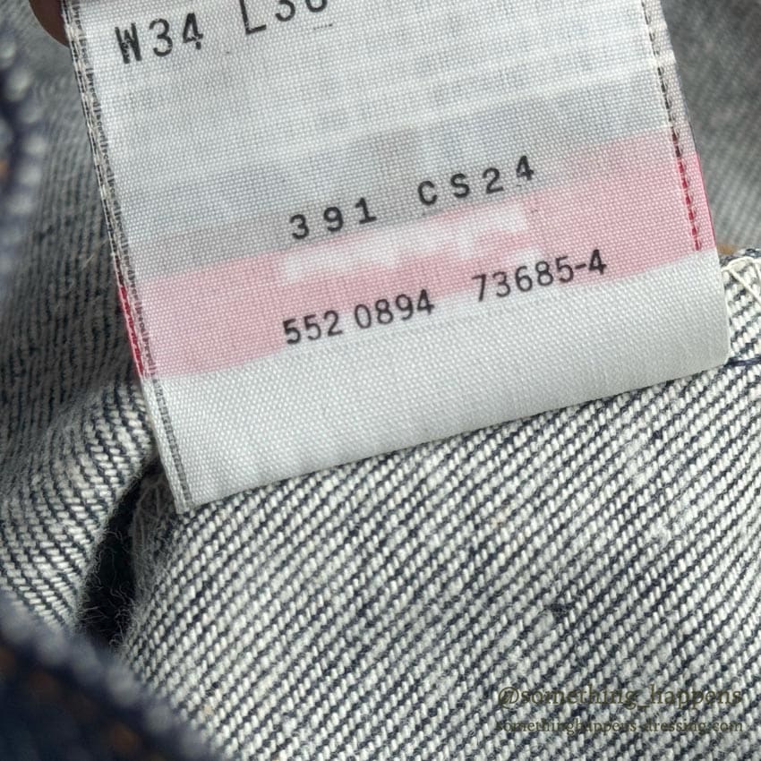 1990's DEADSTOCK Levi's 501 DENIM PANTS / MADE IN USA... W34/L36