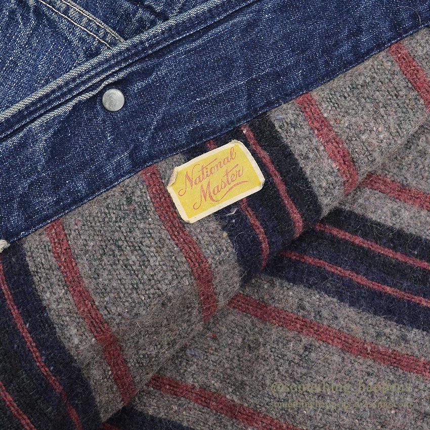 1960's NATIONAL MASTER DENIM COVERALL / BLANKET LINED...