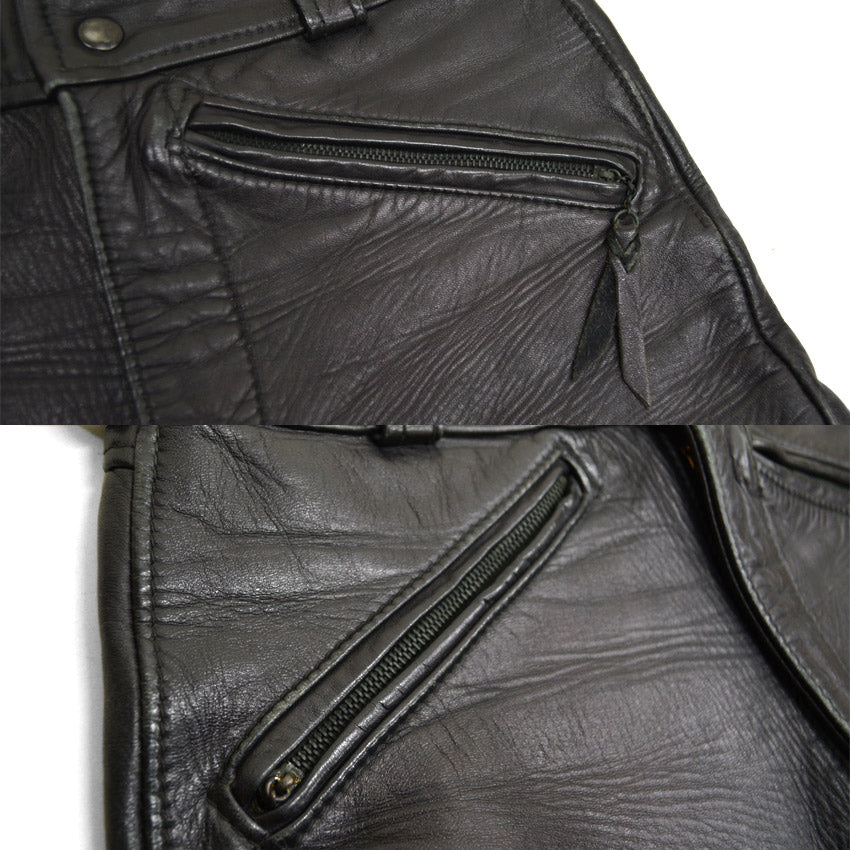 50's Langlitz Leathers ラングリッツレザー レザーパンツ 初期グリーンタグ!!... W31×L28