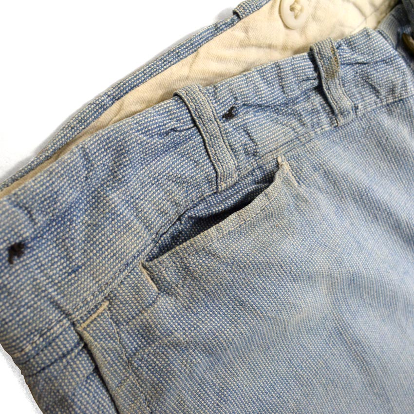 〜40's Auto Brand ピンチェック ワークパンツ レア!! 実寸 W35×L29