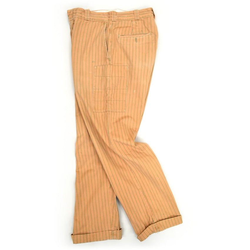 〜60's LANKFORDS コカコーラストライプ HBT ワークパンツ... 実寸W31×L30