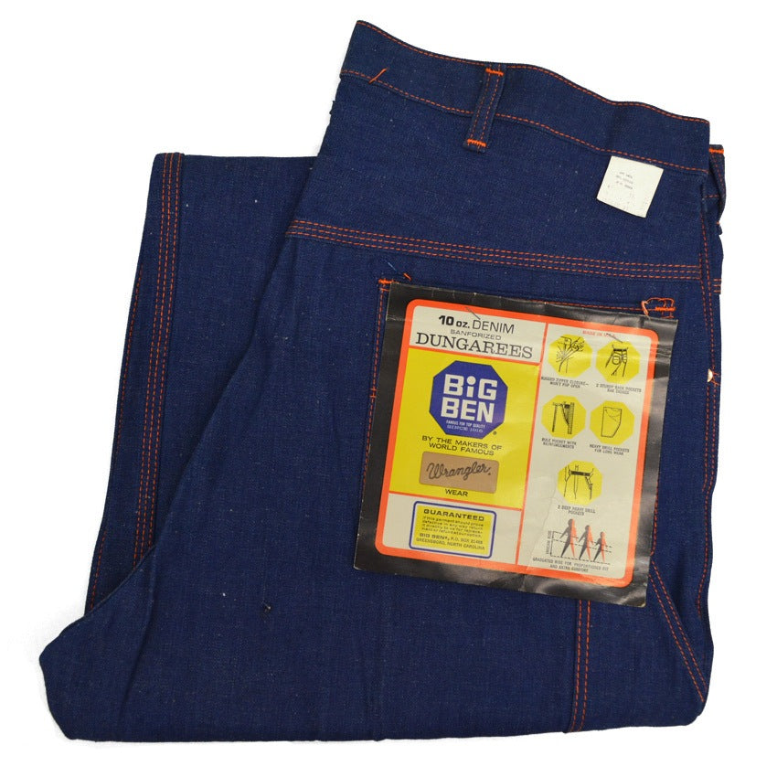 60's デッドストック BIGBEN Wrangler 10oz デニムペインターパンツ 表記W38×L29