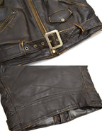 70's Schott 'PERFECTO' ONESTAR RIDERS CUT OFF BROWN