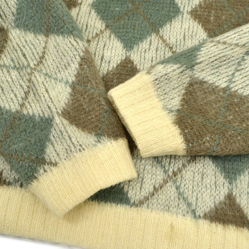 60's Jantzen Mohair Argyle V-Neck... L
