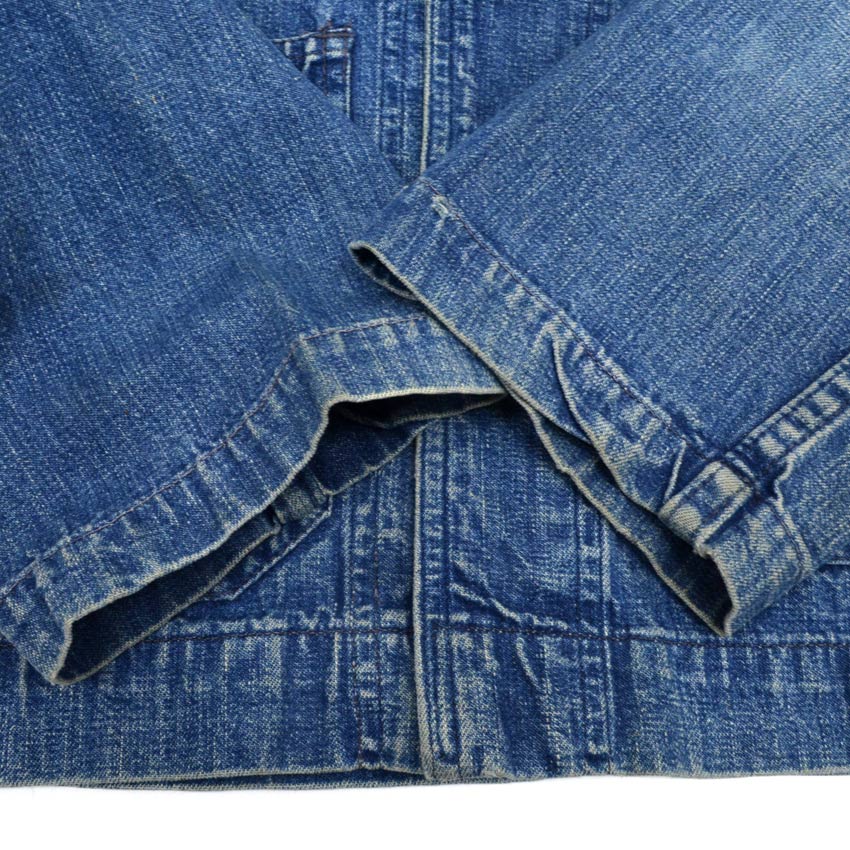 1940s US Navy Shawl Collar Denim Jacket with Stencil...