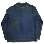 1940s US Navy Shawl Collar Denim Jacket, Dark Navy, Multiple Stencils...