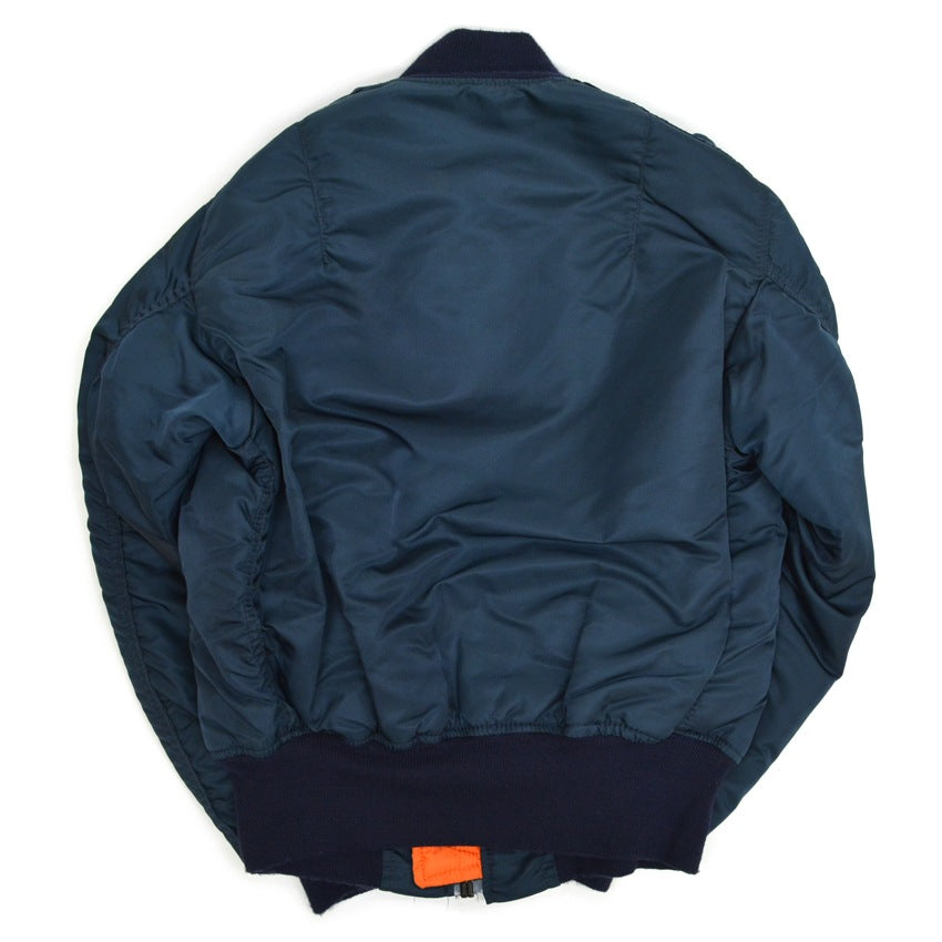 90's Deadstock Alpha MA-1 Flight Jacket Navy ... SMALL