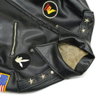 50's Vinyl Leather Two Star Double riders Jacket... 40