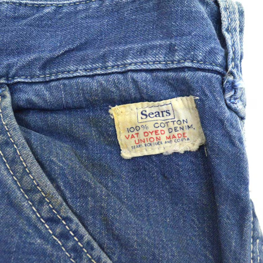 60's Sears VATDYED Denim Painter Pants... W33 x L29