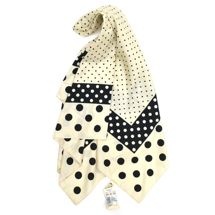 Deadstock Old Polka Dots 白黒 スカーフ ...