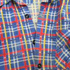 50's BLUEBELL Flannel Shirt with Vertical Bell Embroidery Tag and Print...
