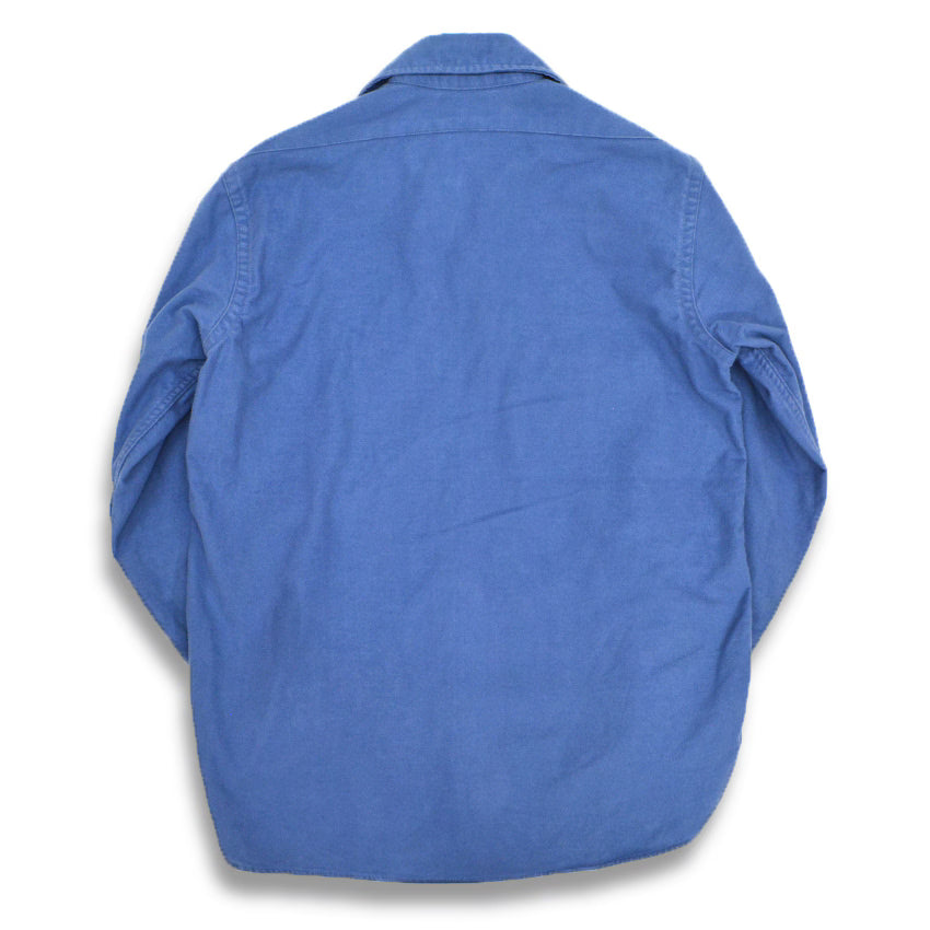 80's LLBean 'CHAMOIS CLOTH SHIRT' Blue... M