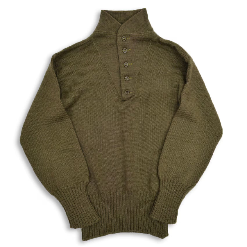 40's USARMY HI NECK JEEP SWEATER OD...