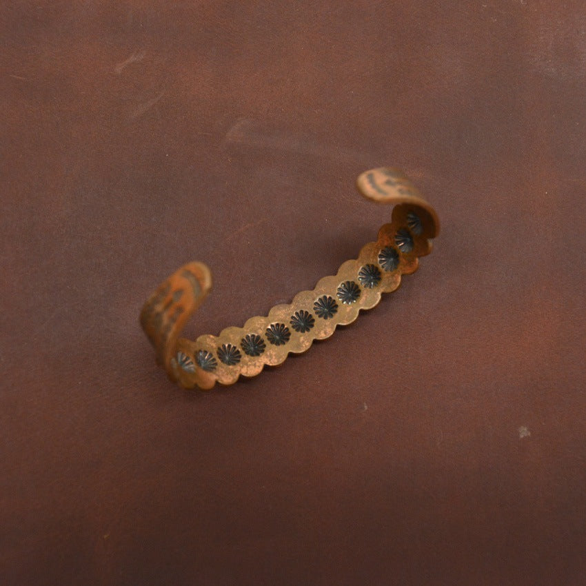 Circa 1930's~ Navajo Fred Harvey Style Copper Bangle... 1