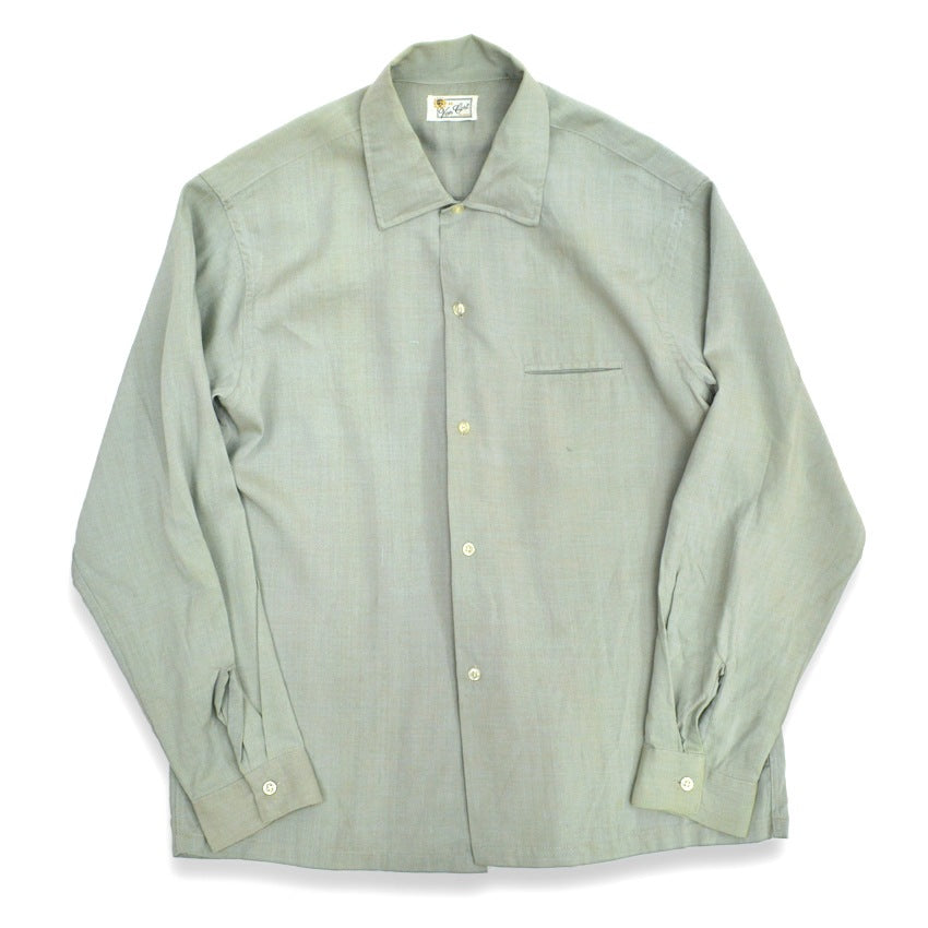 60's Van Cort Rayon Shirt, Mint Green... Size M, One Wash
