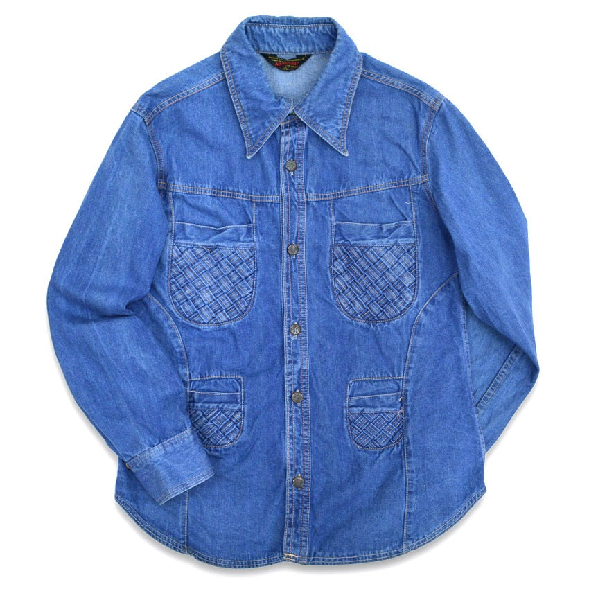 70's NATIONAL Denim Shirt, 70s Culture, Hippie... L