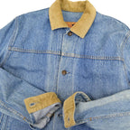 80's Levi's 'Oversized Patch' Denim Coat... S