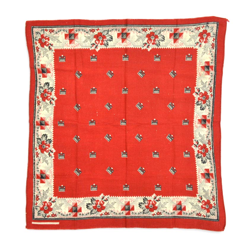 1880's~ MARTHA. WASHINGTON. SH GREENE & SONS. TURKEY RED BANDANA...