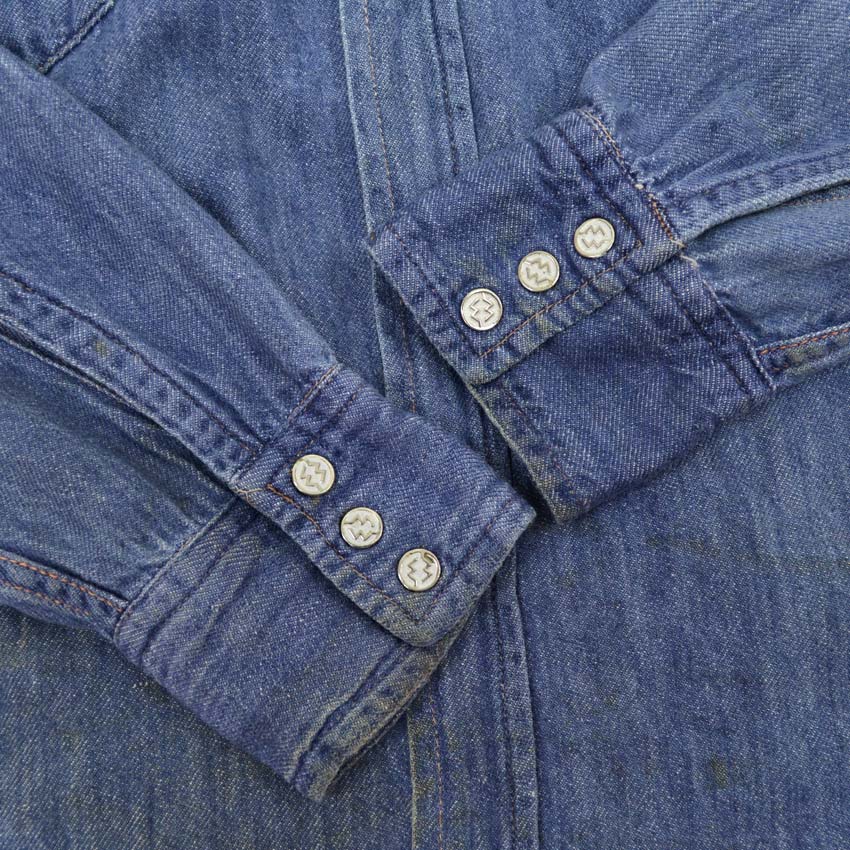 ~70's MONTGOMERY WARD VAT DYED DENIM SHIRTS...L