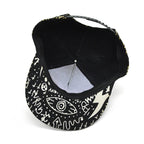 90's- YES NO EYE ART Glow-in-the-Dark Print Cap...