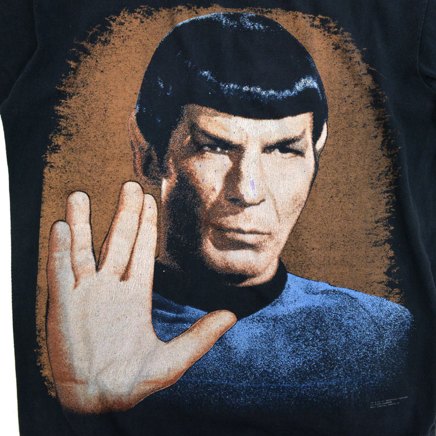 80's~ Changes 'STAR TREK SPOCK' Big Print T-shirt...XL