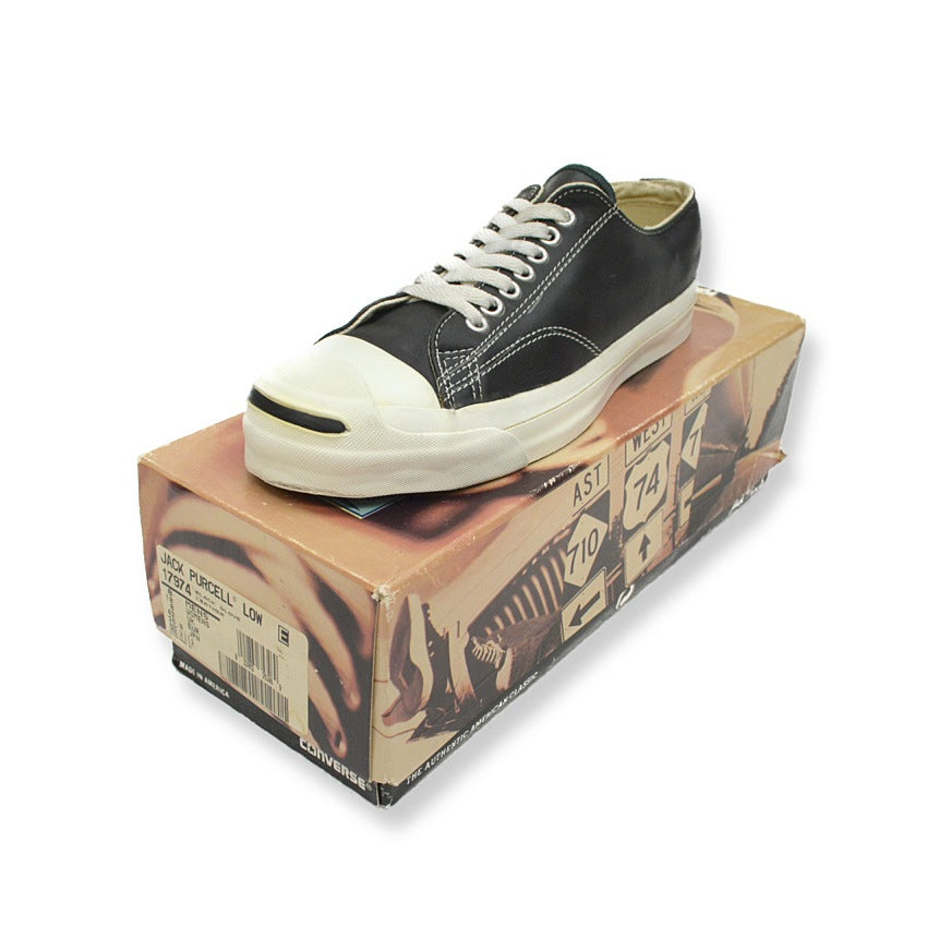 90's CONVERSE ジャックパーセル レザー ブラック 箱付き ... 8