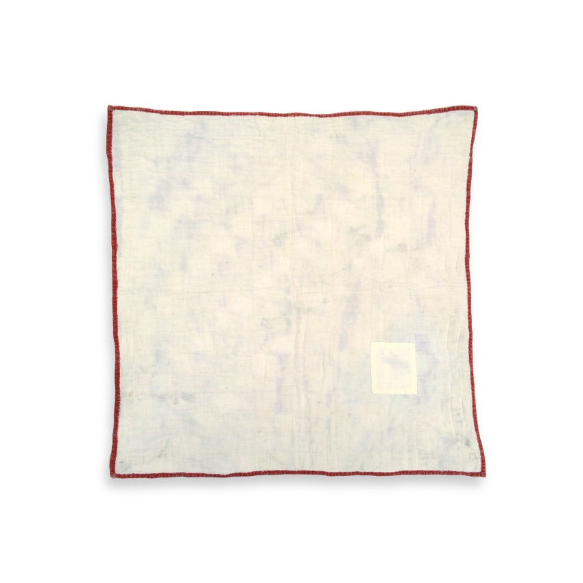 Old Handmade Patchwork Quilt Red & White...52cm×52cm