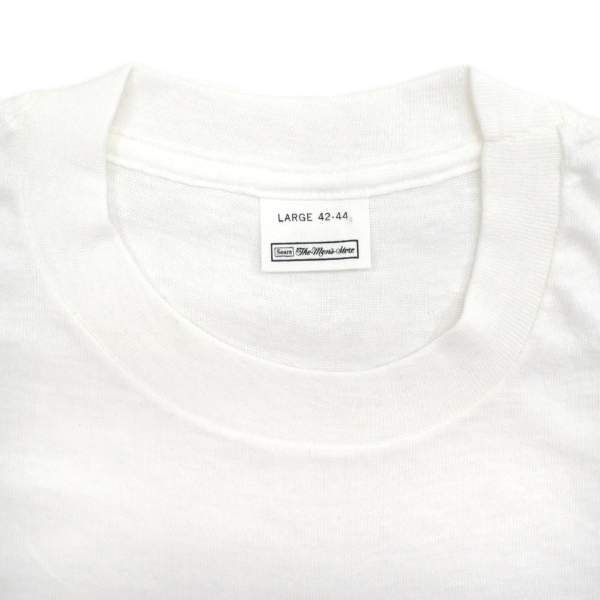 Sears Deadstock Plain T-Shirt White ... L