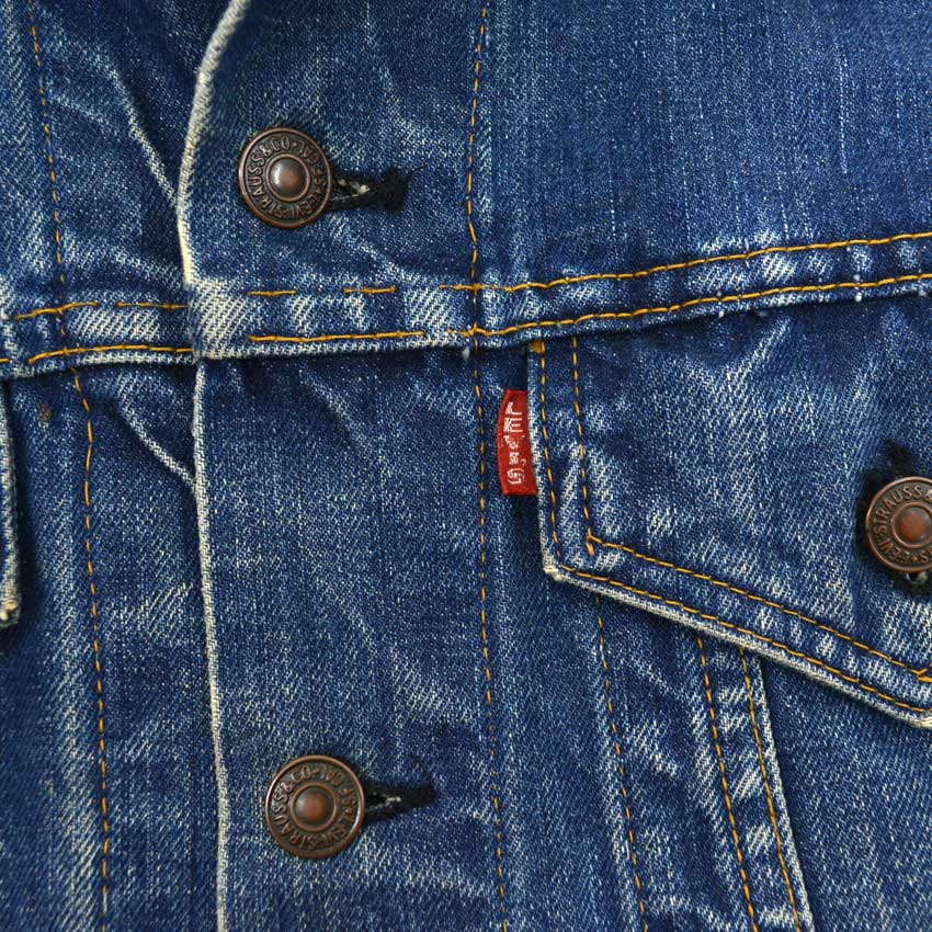 60's Levi's 70505 BIG-E Denim Jacket Cuff Cut!! ... Actual size 44