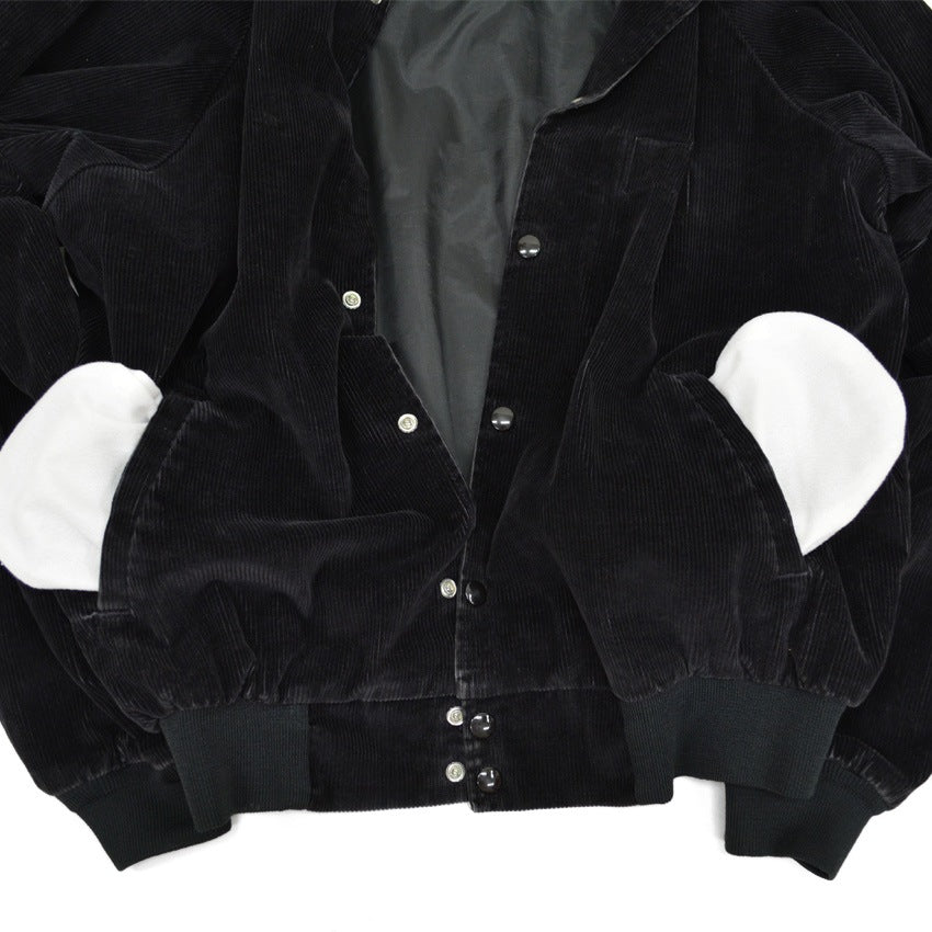 90's K-Products BLACK PLAIN CORDUROY JACKET...XL
