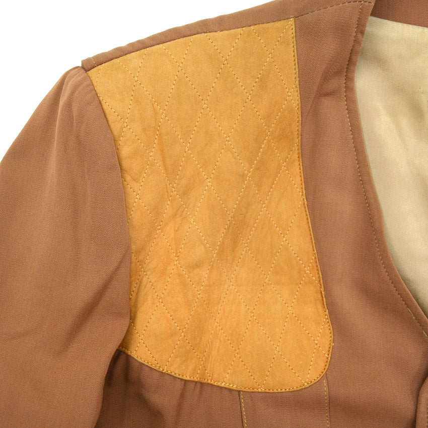 60's david church No Collar Gabardine Shooting Jacket...