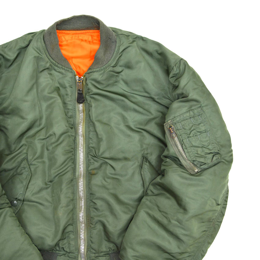 70's USAF MA-1 MIL-J-8279E ALPHA-made 1972 Flight Jacket... L