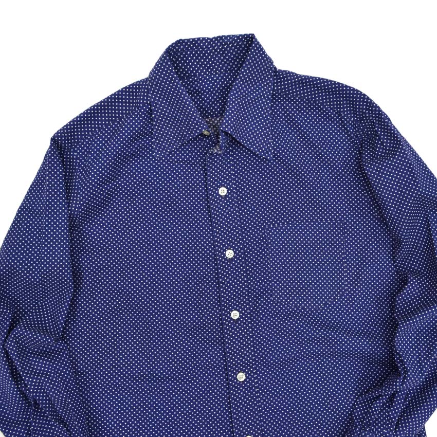 ~70's Small Polka Dots All Cotton Shirt... about S
