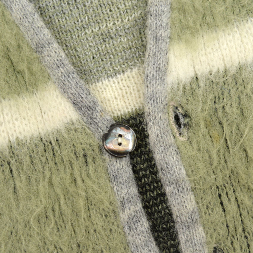 60's Kandahar FOUR COLAR MOHAIR CARDIGAN... L