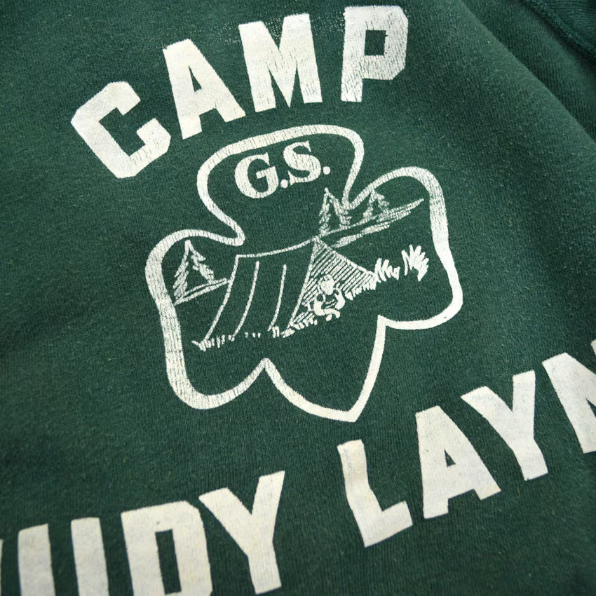 ~60's Champion Camp Judy Layne Run Tag Sweatshirt... L