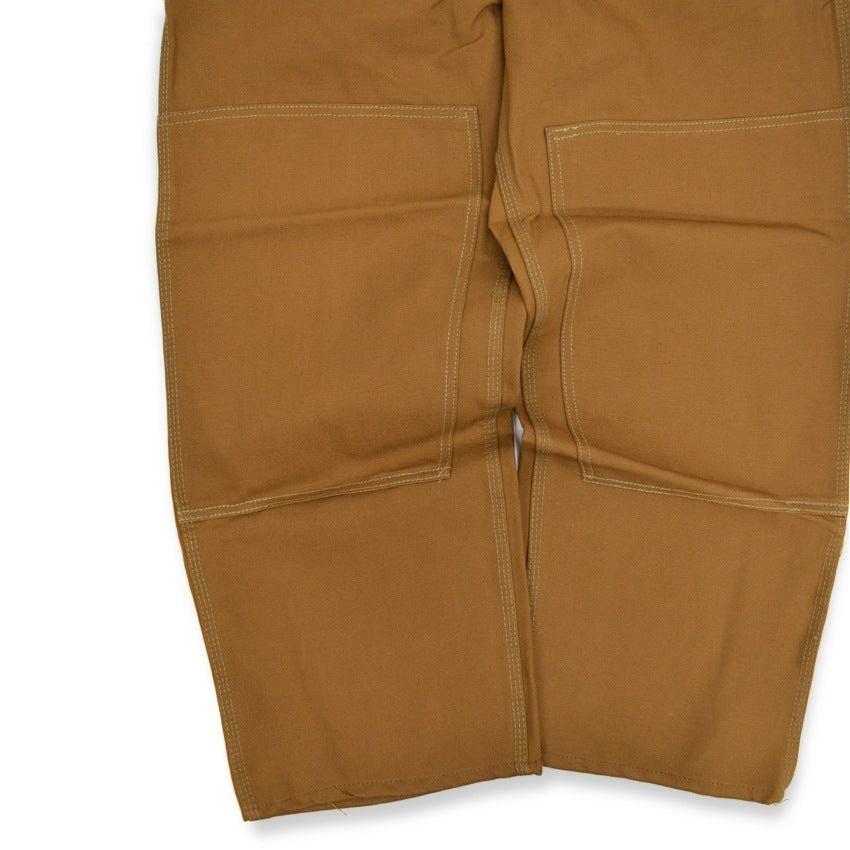 1970's DEADSTOCK CARHARTT BROWN DUCK DOUBLE KNEE OVERALL... W36 L28