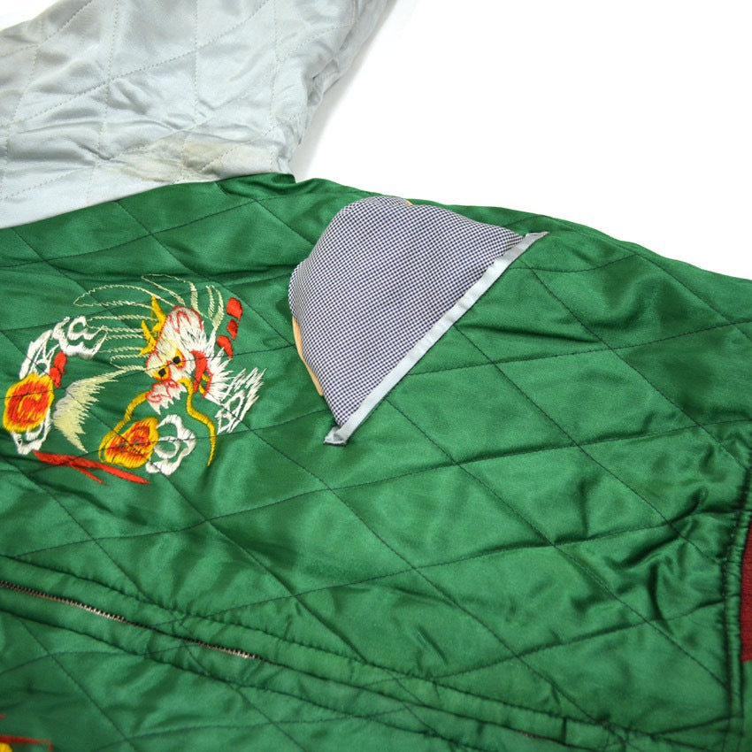 1950s JAPAN SOUVENIR JACKET (Sukajan) with Tiger Face and Speed ​​Zipper...