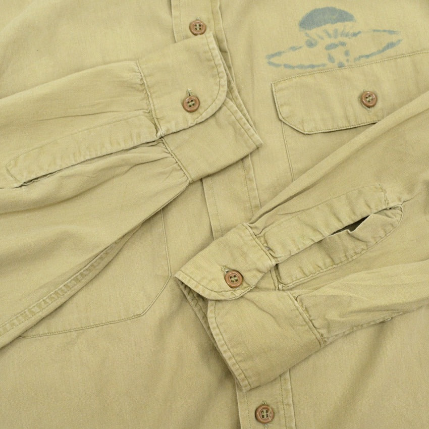 1950's PENNEY'S BIGMAC US SMOKE JUMPERS STENCIL POPLIN SHIRT ... M