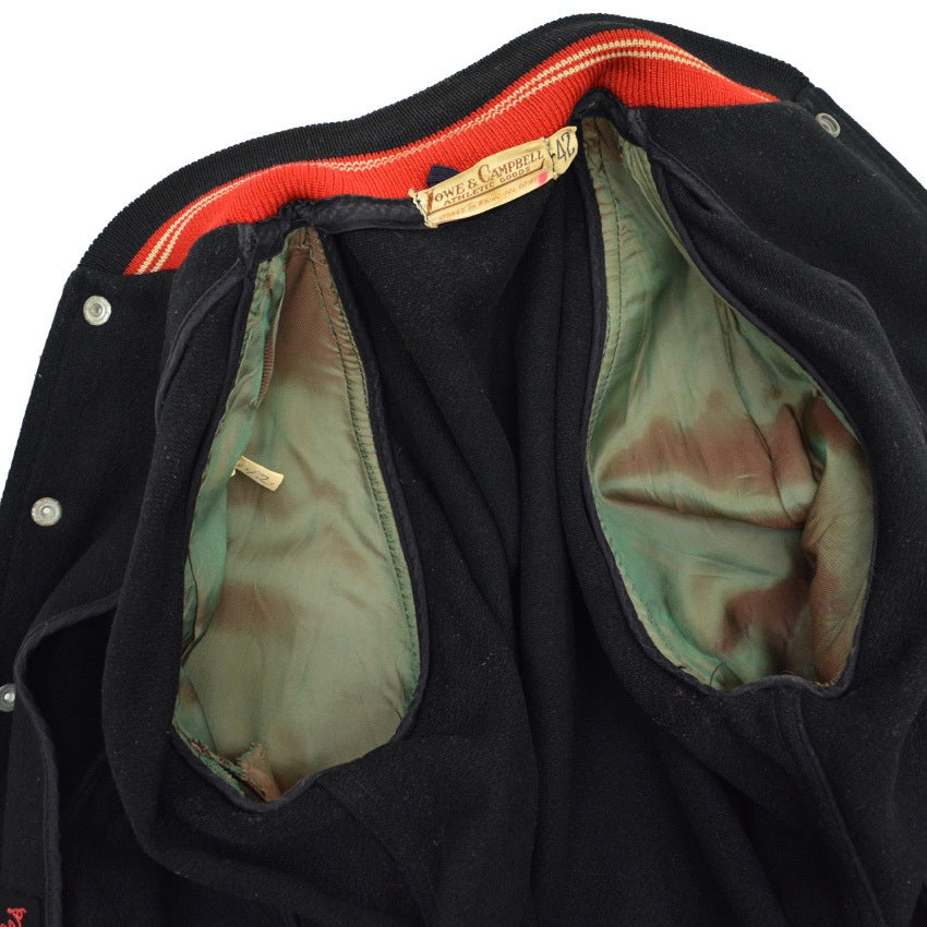 1950's LOWE & CAMPBELL BLACK AWARD JACKET... 42